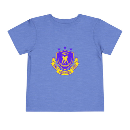 "Jeté Dance Gear" Toddler Dance T-Shirt – Collegiate-Inspired Dancer Graphic Short Sleeve Tee for Kids