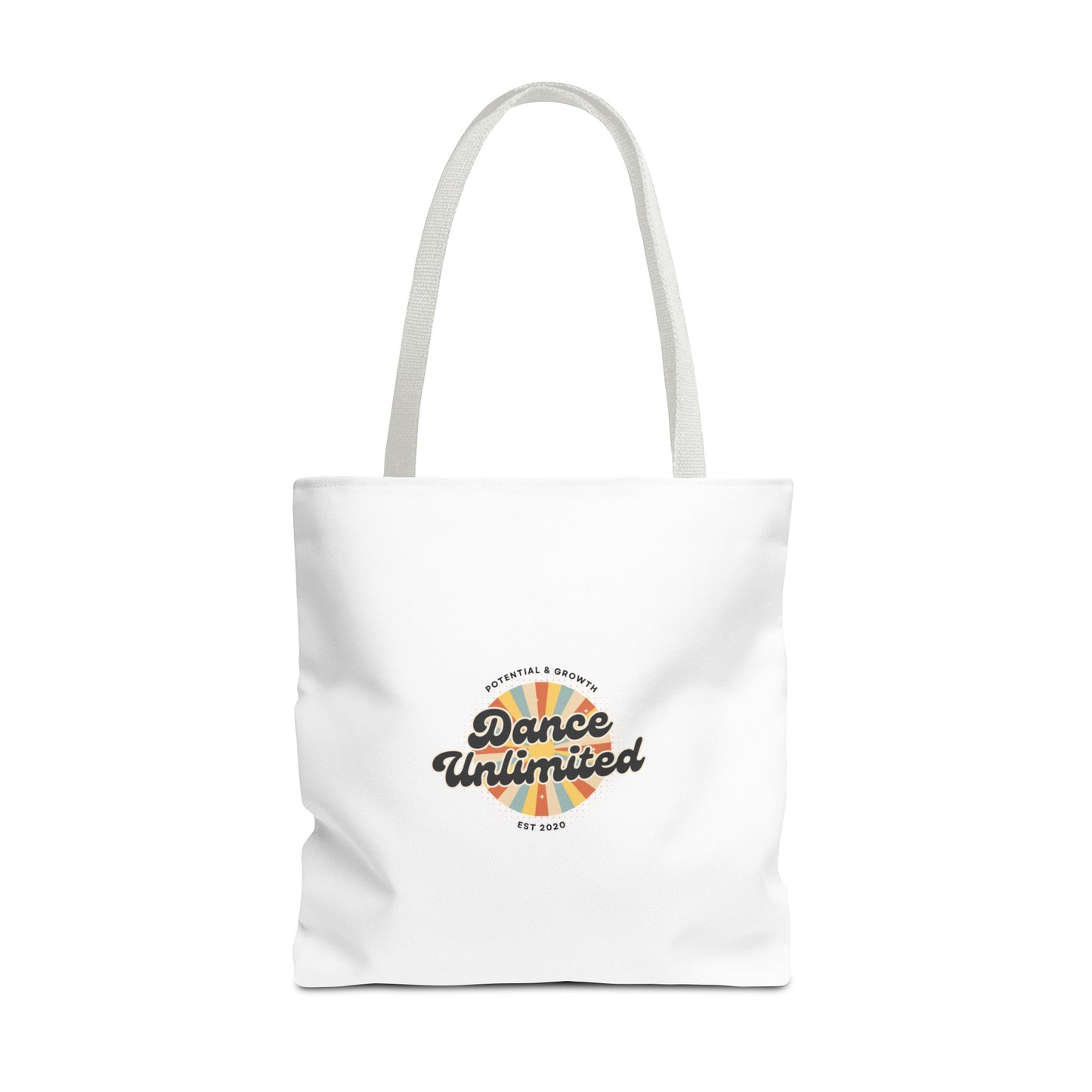 "Dance Unlimited, Potential & Growth" Canvas Tote Bag – Retro Graphic Dance Bag | Stylish Reusable Dance Tote for Dancers & Dance Moms