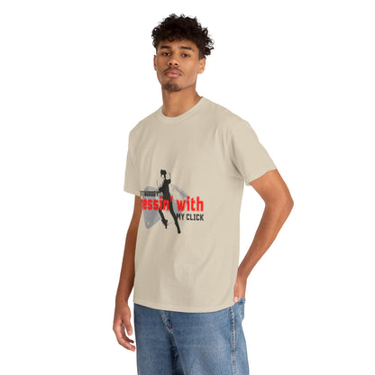 "Ain’t Nobody Messin’ With My Click" Tap Dance Tee – Unisex Heavy Cotton T-Shirt with Taps & Dancer Graphic