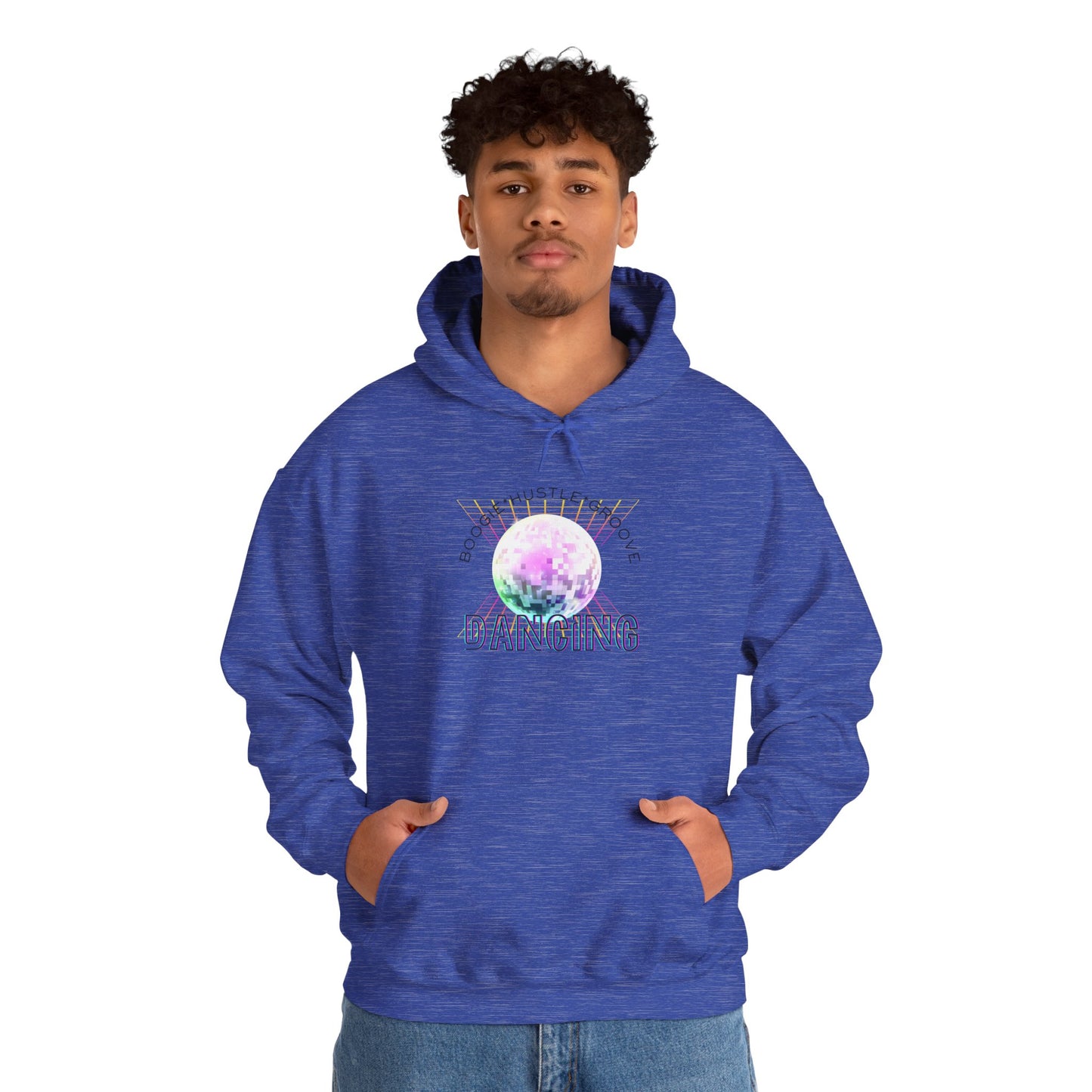 "Boogie, Hustle, Groove - Dancing" Streetwear Dance Graphic – Unisex Heavy Blend™ Hooded Sweatshirt
