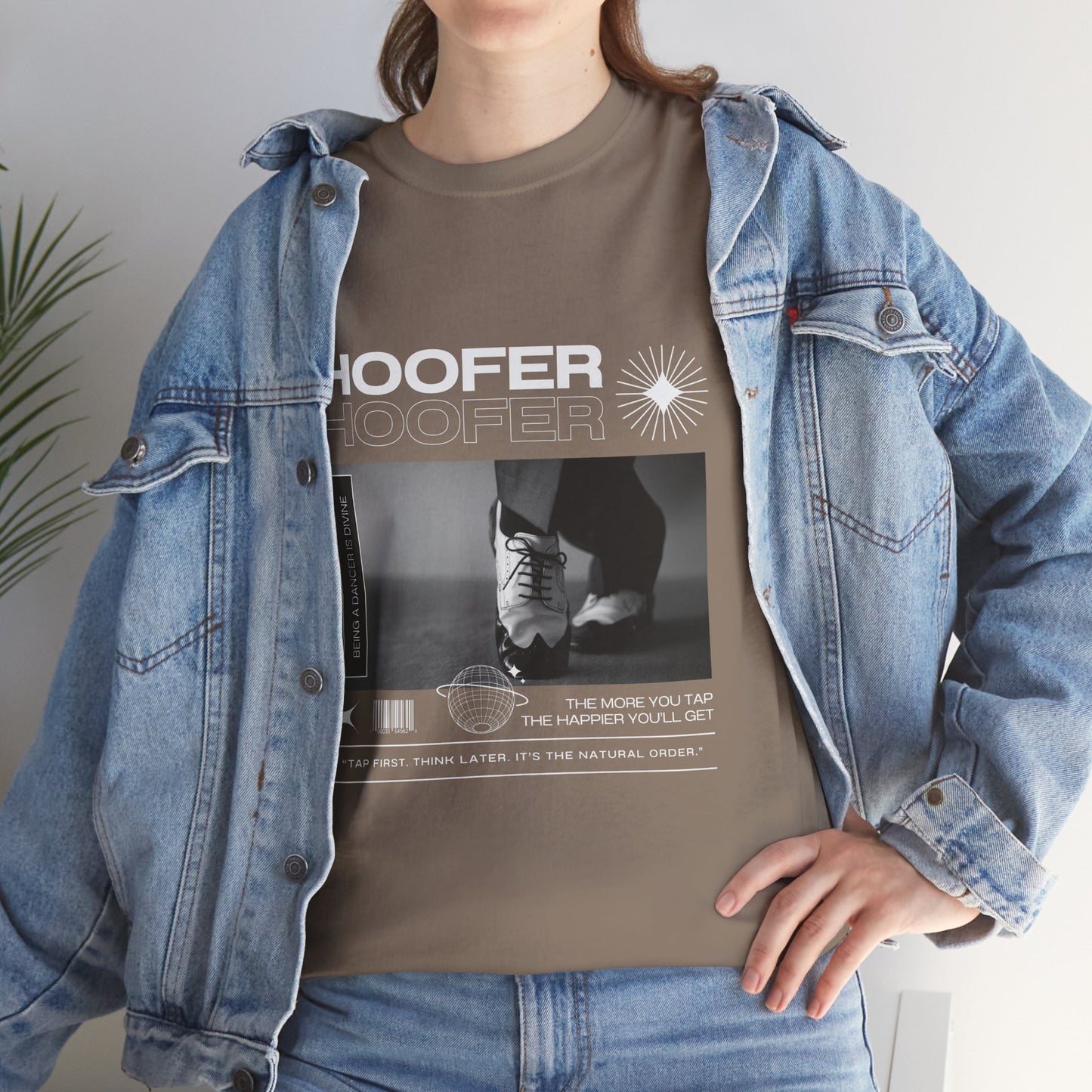 “Hoofer" Tap Dance Unisex Heavy Cotton Tee – Streetwear-Inspired Tap Shoes Graphic T-Shirt for Dancers