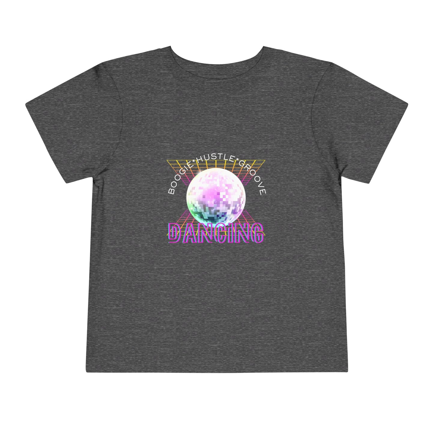 "Boogie, Hustle, Groove - Dancing" Streetwear Dance Graphic – Toddler Short Sleeve Tee
