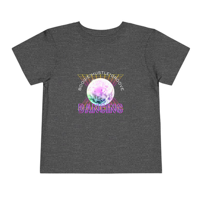 "Boogie, Hustle, Groove - Dancing" Streetwear Dance Graphic – Toddler Short Sleeve Tee