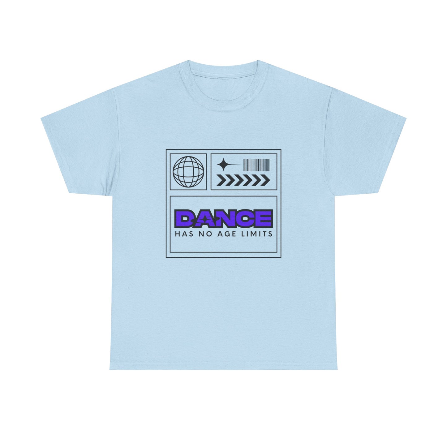 "Dance Has No Age Limits" Unisex Heavy Cotton T-Shirt – Streetwear Graphic Tee for Dancers of All Ages