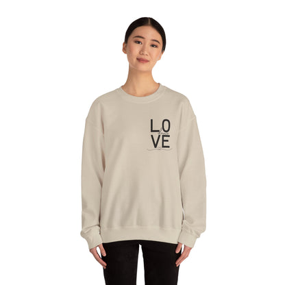 "LOVE Dance" Unisex Crewneck Sweatshirt – Script Letter Graphic Dance Lover Pullover