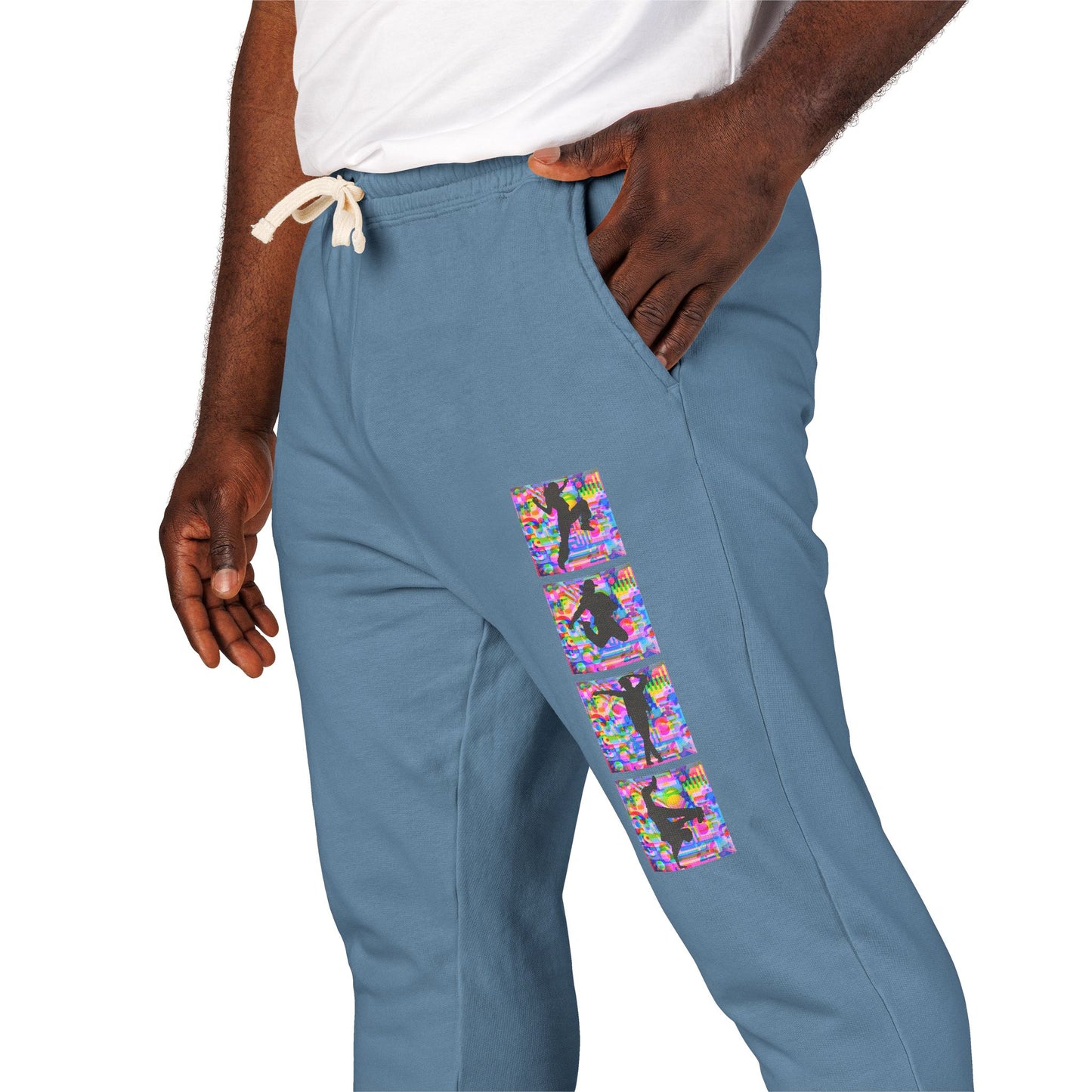 Levels Premium Collection Dancer Sweatpants – Vibrant Unisex Streetwear Joggers with Bold Dancer Silhouette Graphic