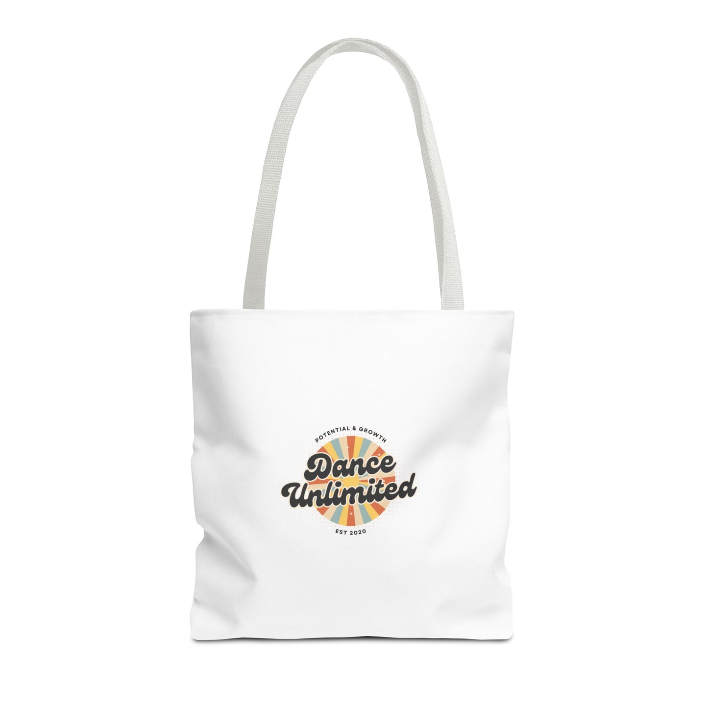 "Dance Unlimited, Potential & Growth" Canvas Tote Bag – Retro Graphic Dance Bag | Stylish Reusable Dance Tote for Dancers & Dance Moms