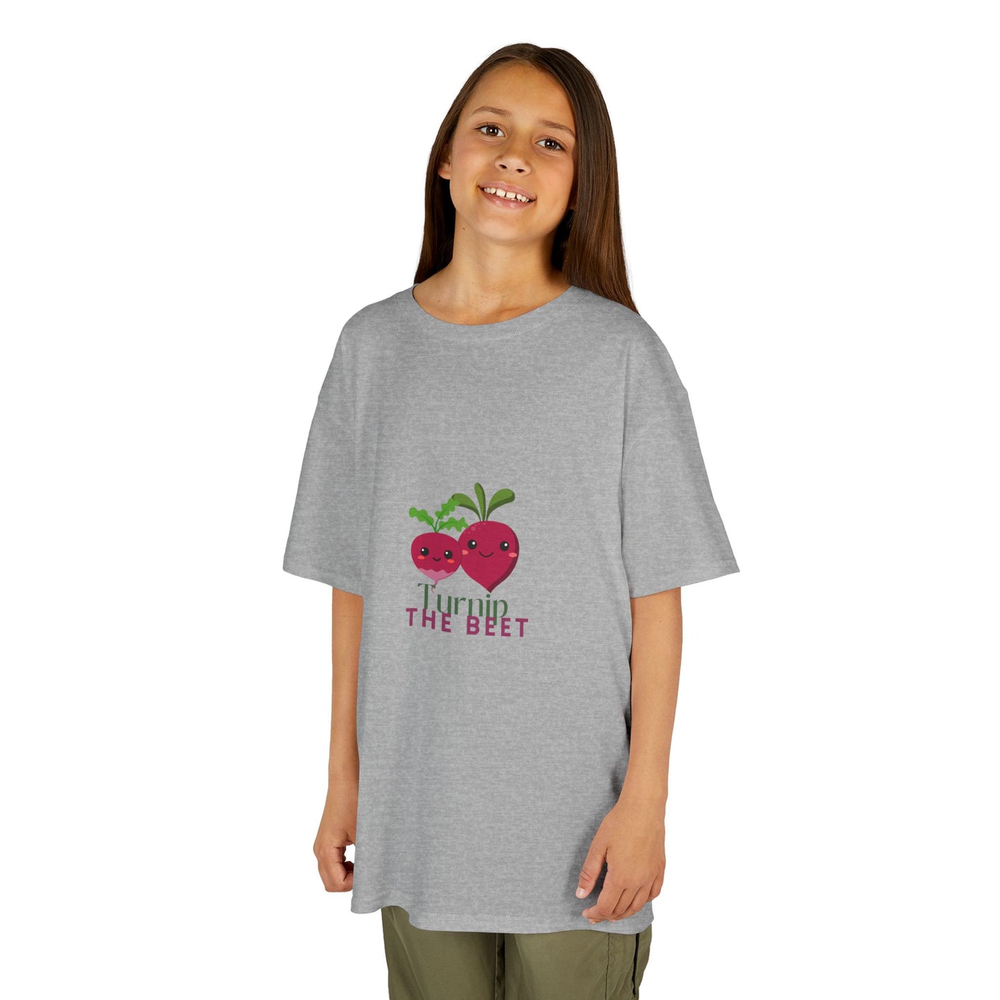 "Turnip the Beet" Youth Short Sleeve Tee – Cute Veggie Graphic Dance Pun Shirt for Kids