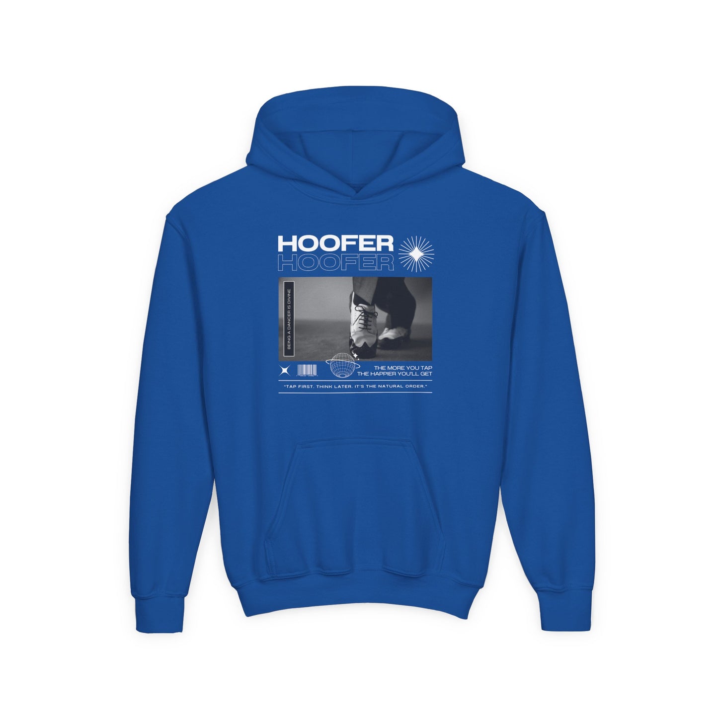 “Hoofer” Tap Shoes Streetwear Graphic | Unisex Youth Hoodie – Tap Dance Hoodie for Kids & Young Dancers