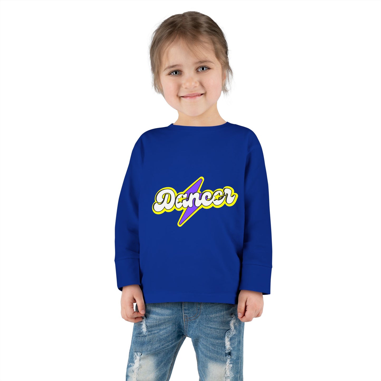 "Dancer" Toddler Dance T-Shirt – Bold Superhero-Inspired Long Sleeve Tee for Kids