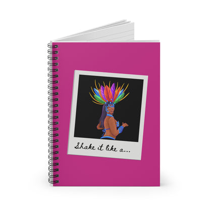 "Shake It Like a..." Spiral Notebook – Colorful Carnival Samba Dancer Journal for Dancers, Writers & Creative Spirits