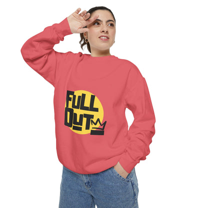 "Full Out" Unisex Lightweight Crewneck Sweatshirt – Bold Streetwear-Inspired Dance Graphic Pullover for Dancers & Performers