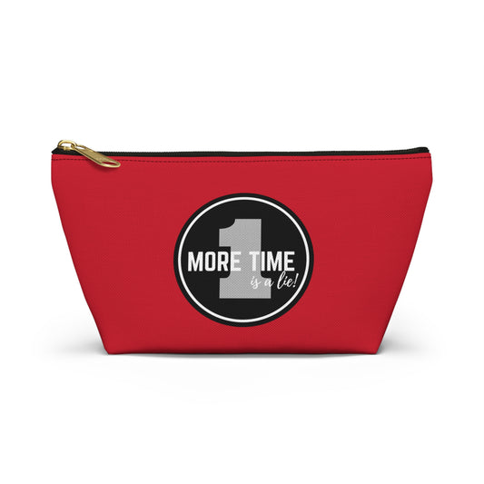 "One More Time is a Lie" Makeup Bag – Bold Emblem Dance Graphic – Funny Dance-Themed Zipper Pouch for Cosmetics, Accessories & Gifts
