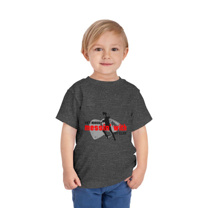 “Ain’t Nobody Messin’ With My Click” Toddler Short Sleeve T-Shirt – Tap Dance Graphic Tee with Tap Dancer Design for Kids