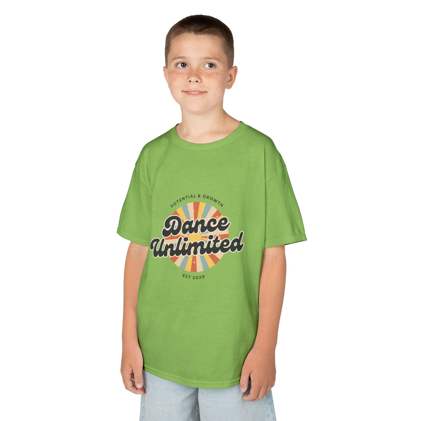 “Dance Unlimited: Potential & Growth” Retro Graphic T-Shirt for Kids – Motivational Dance Shirt - Youth Dance Inspiration Tee