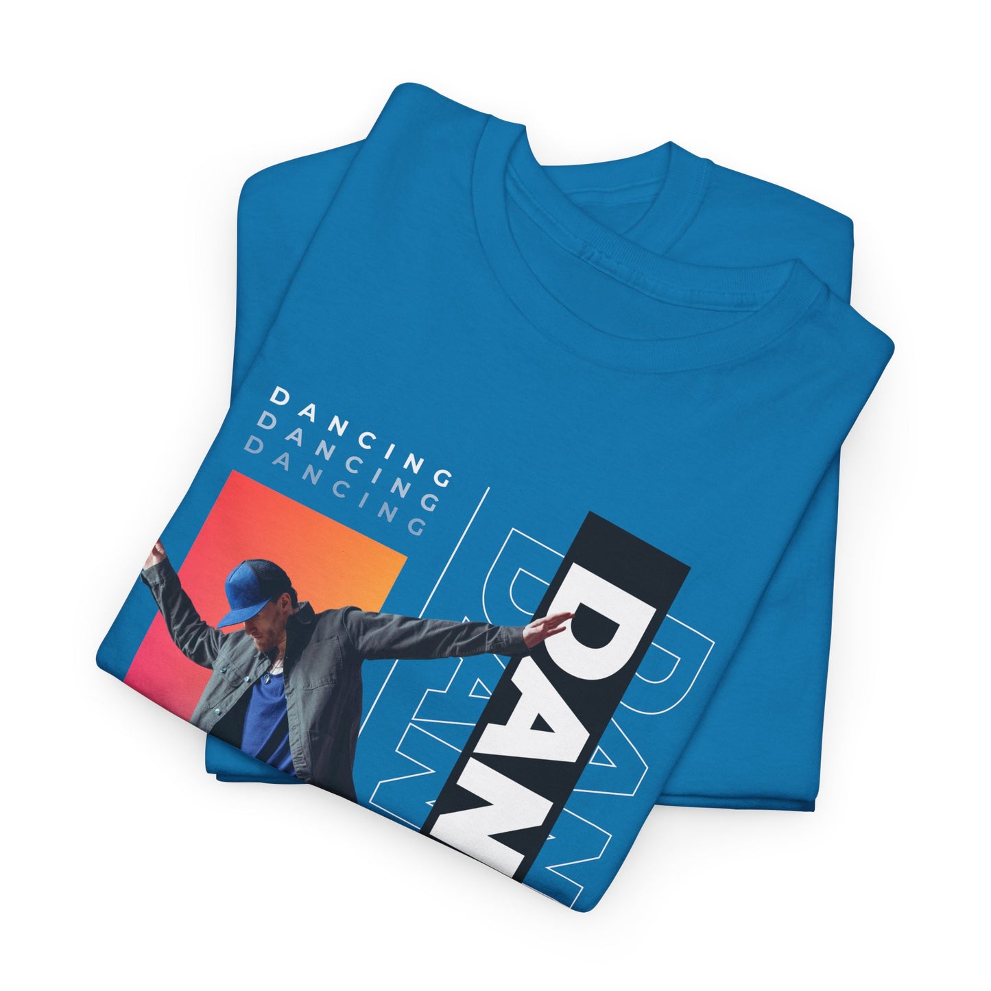 “Dancing” Streetwear-Inspired Male Dancer Unisex Heavy Cotton Tee – Urban Dance Graphic T-Shirt for Performers and Dance Lovers