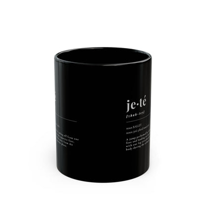 "Jeté Definition" Accent Coffee Mug – Dance-Themed Mug Featuring the Official Ballet Term Definition for Dancers, Teachers, and Ballet Enthusiasts