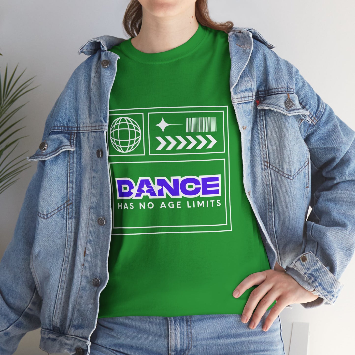 "Dance Has No Age Limits" Unisex Heavy Cotton T-Shirt – Streetwear Graphic Tee for Dancers of All Ages