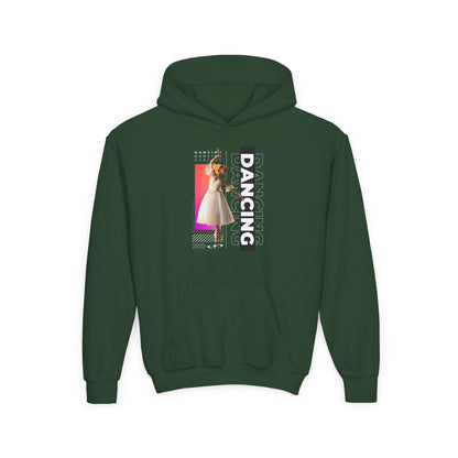 “Dancing” Female Dancer Streetwear Graphic | Unisex Youth Hoodie – Dance Hoodie for Kids & Young Performers