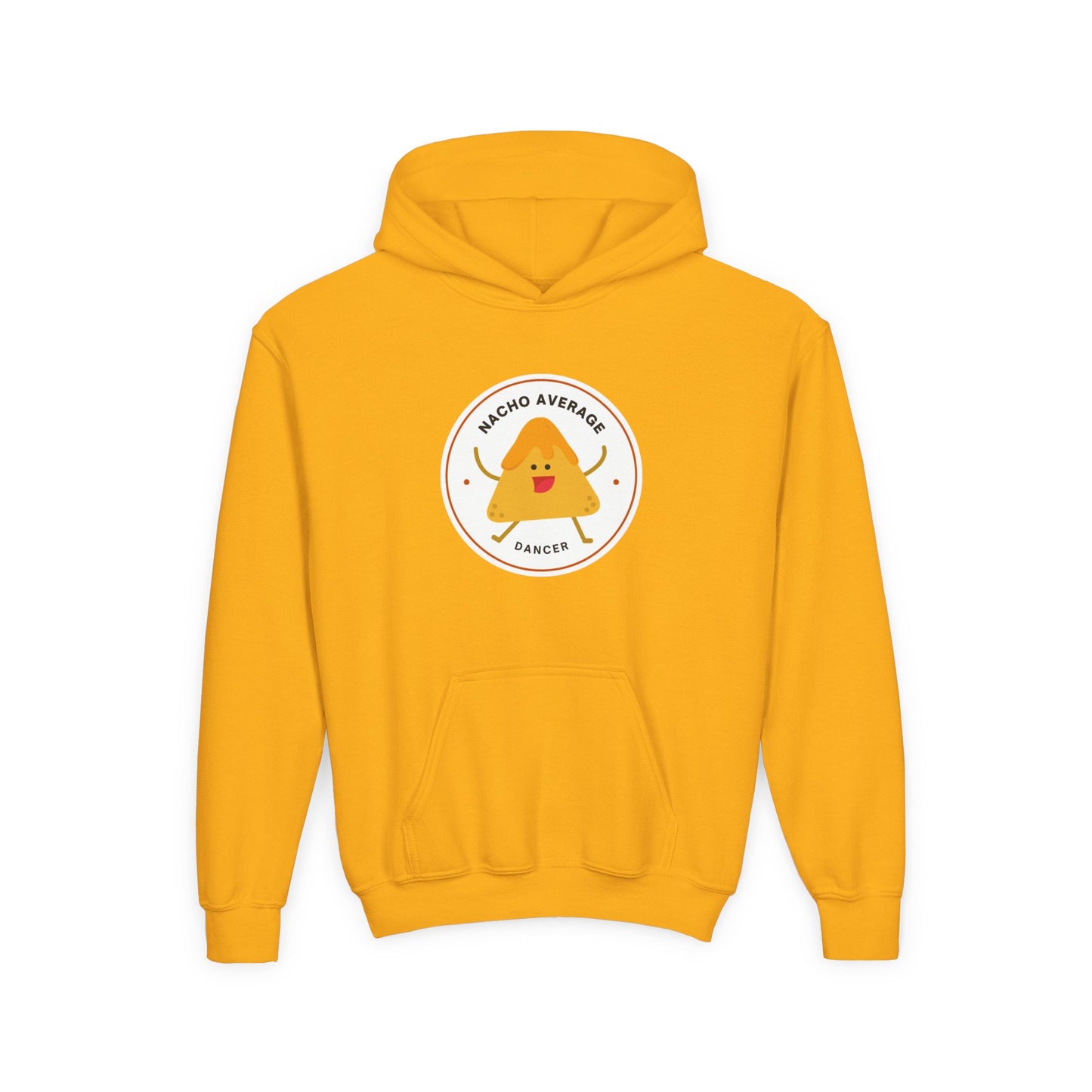 "Nacho Average Dancer" Youth Hooded Sweatshirt – Funny Dance Pun Nacho Graphic Hoodie for Kids and Teens