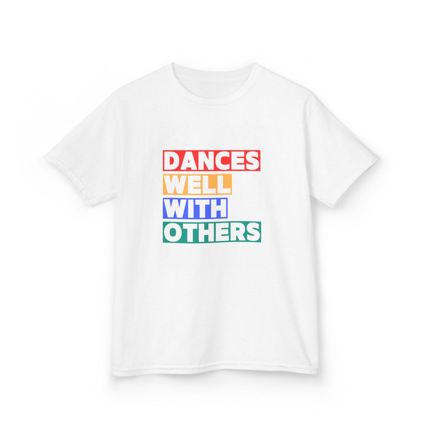 "Dances Well With Others" Kids Heavy Cotton™ Tee – Dance-Inspired Graphic Tee for Kids