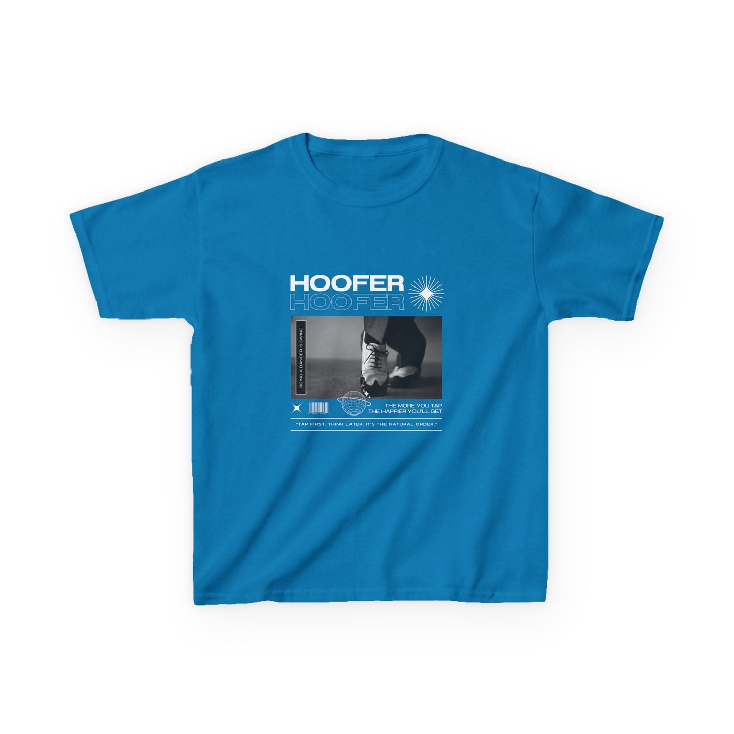 "Hoofer" Youth Short Sleeve Tee – Streetwear Tap Dance Shoes Graphic Kids T-Shirt