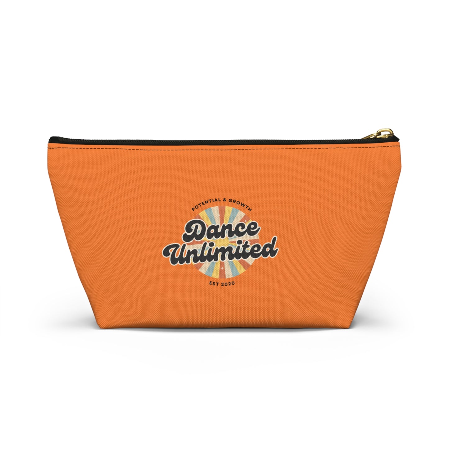"Dance Unlimited - Potential & Growth" Makeup Bag – Retro Dance Graphic – Inspirational Dance-Themed Zipper Pouch for Cosmetics, Accessories & Gifts