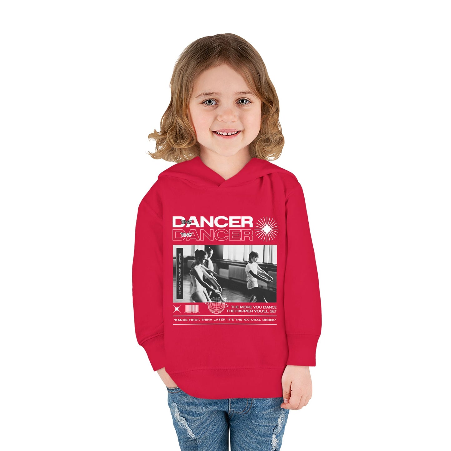 “Dancer” Toddler Pullover Hoodie – Streetwear-Inspired Ballet Class Graphic Sweatshirt for Kids”