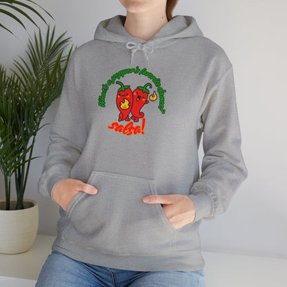 "What’s a Pepper’s Favorite Dance? Salsa!" Unisex Hooded Sweatshirt – Funny Dance Pun Hoodie with Cute Pepper Graphic for Dancers & Foodies