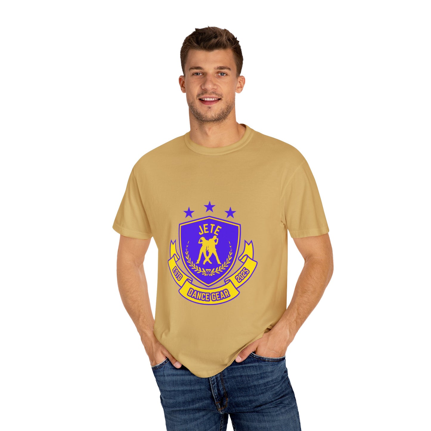 "Jeté Dance Gear" Unisex Garment-Dyed T-Shirt – Collegiate-Style Graphic Tee – Dance Apparel for Dancers & Performers