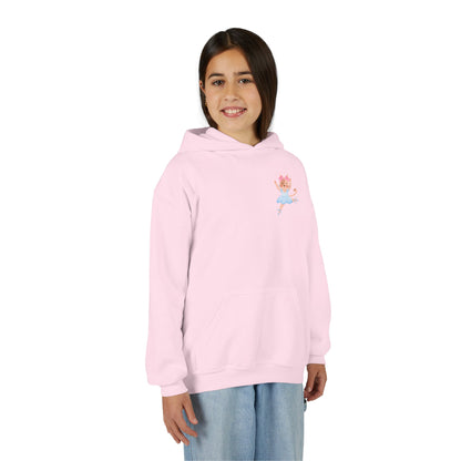 “Every Meow & Then I Dance” Adorable Dancing Cat Graphic | Cute Cat Dance Hoodie for Kids & Young Ballet Enthusiasts - Unisex Youth Hoodie
