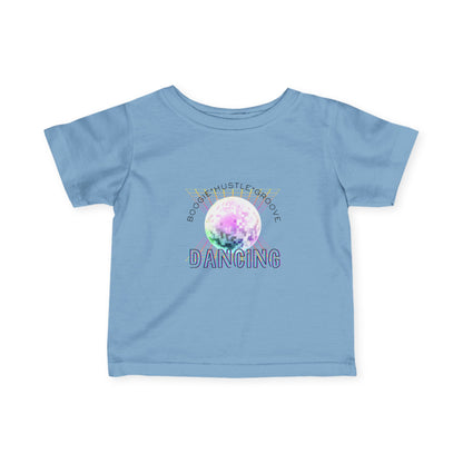 "Boogie, Hustle, Groove - Dancing" Streetwear Dance Graphic – Infant Fine Jersey Tee