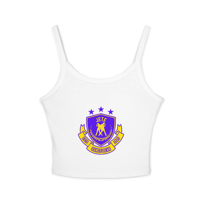 "Jeté Dance Gear" Women’s Spaghetti Strap Tank Top – Collegiate-Inspired Dancer Graphic | Stylish Studio Apparel for Dancers & Performers