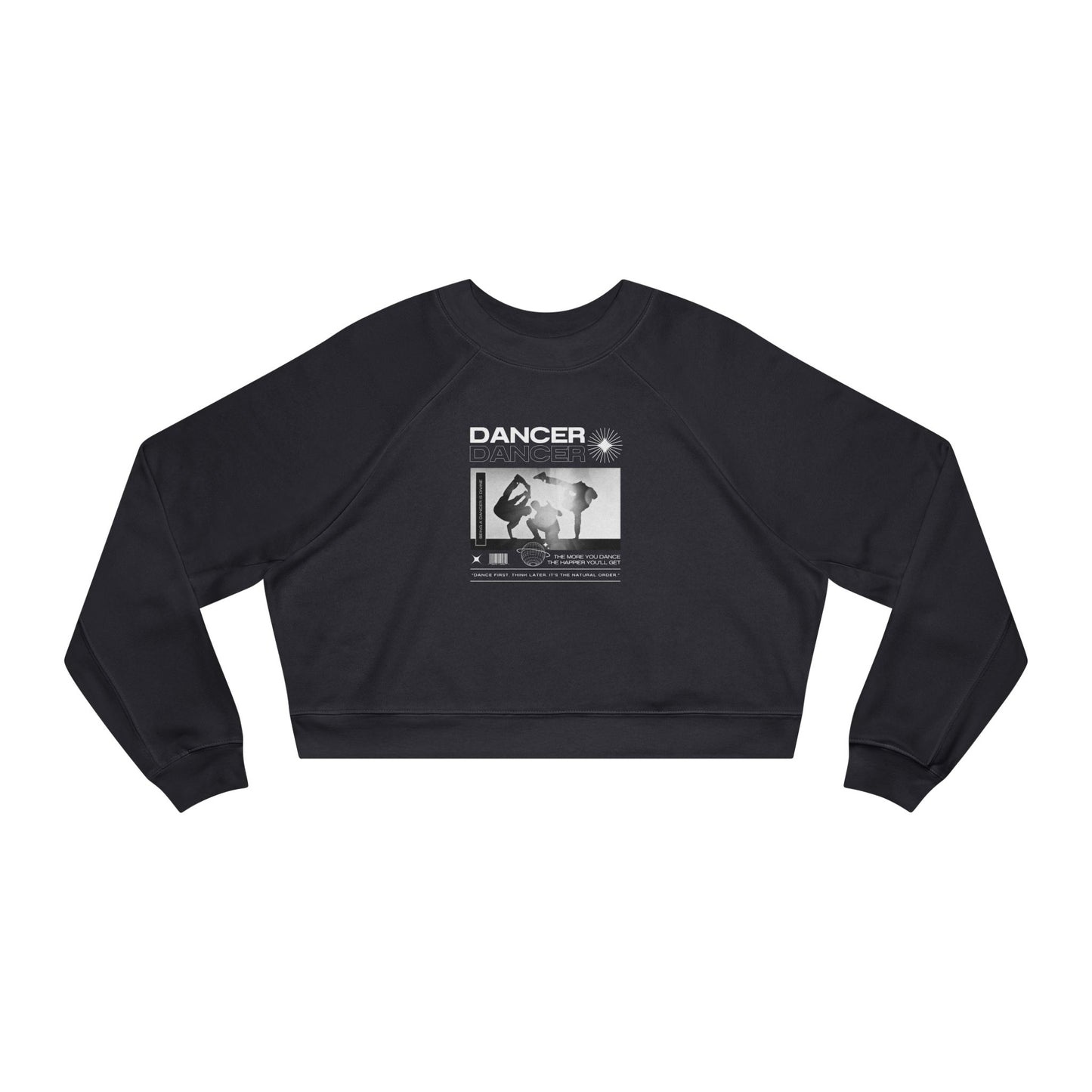 “Dancer” Breakdancer Streetwear Graphic | Hip-Hop Dance Sweatshirt for Dancers & Enthusiasts - Women’s Cropped Sweatshirt