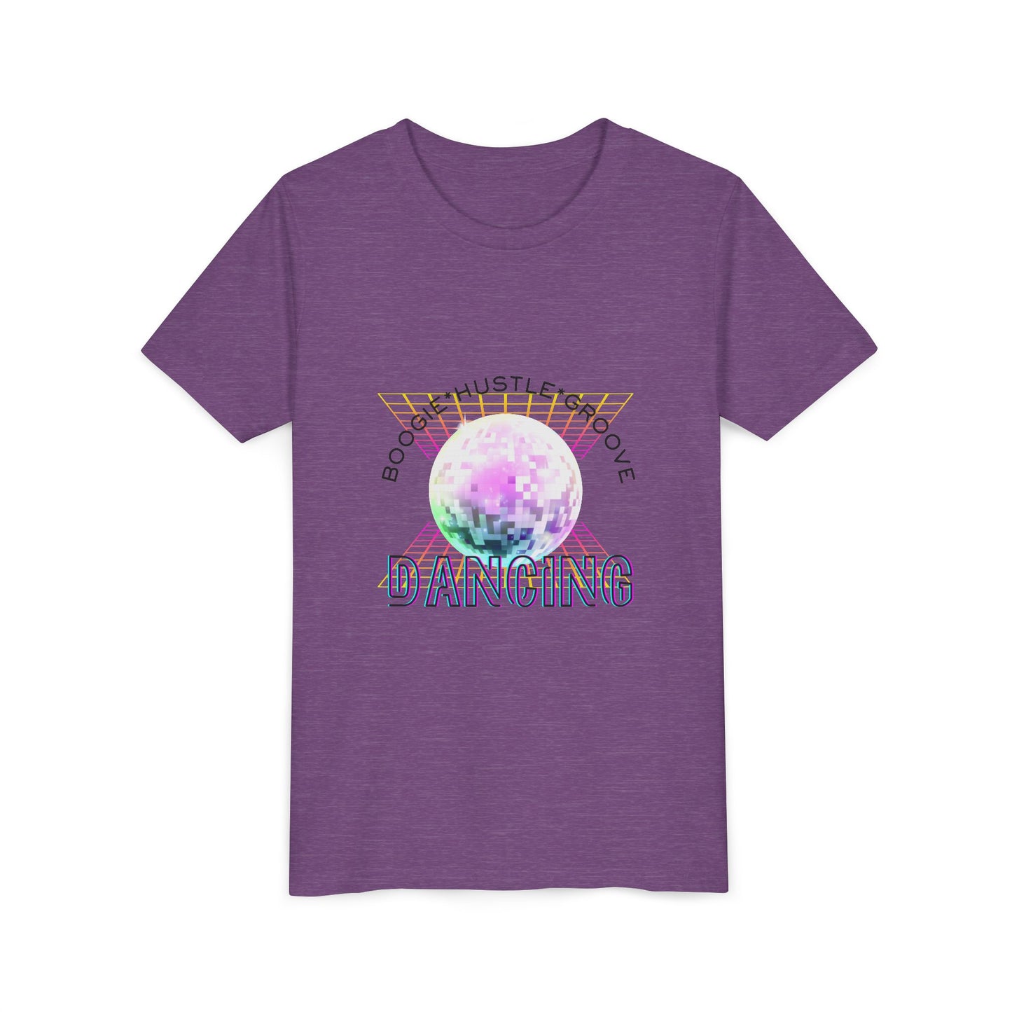 "Boogie, Hustle, Groove - Dancing" Streetwear Dance Graphic – Youth Short Sleeve Tee