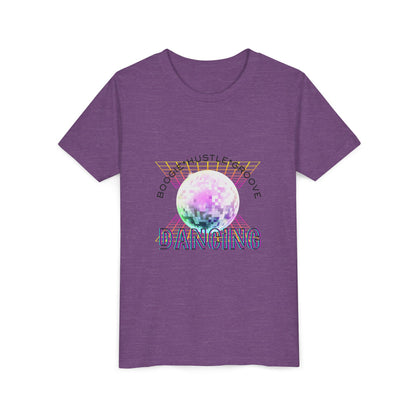 "Boogie, Hustle, Groove - Dancing" Streetwear Dance Graphic – Youth Short Sleeve Tee