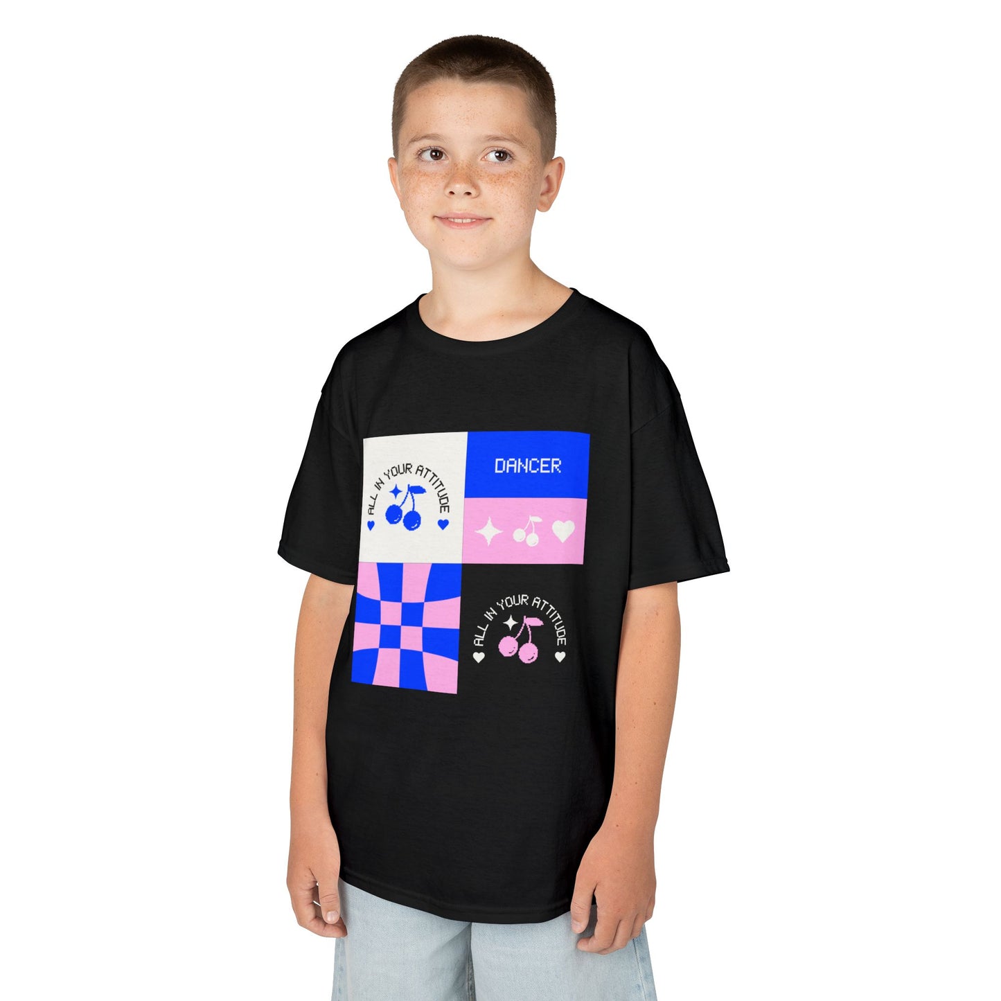 "Dancer - All in Your Attitude" Retro Graphic Tee for Kids - Youth Dance T-Shirt