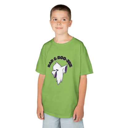 “Bad & Boo-jee” Funny Halloween Dance T-Shirt with Cute Ghost Dab Graphic - Kids Heavy Cotton™ Tee
