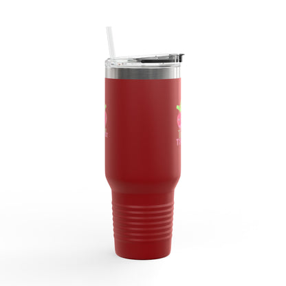 "Turnip the Beet" 40oz Insulated Travel Mug – Cute Veggie Dance Pun Tumbler for Music & Dance Lovers | Jete Shop 🥬🎶✨