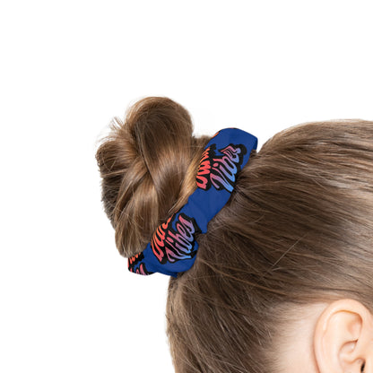 “Dancer Vibes” Scrunchie – Colorful Text Dance Hair Accessory for Performers and Dance Lovers