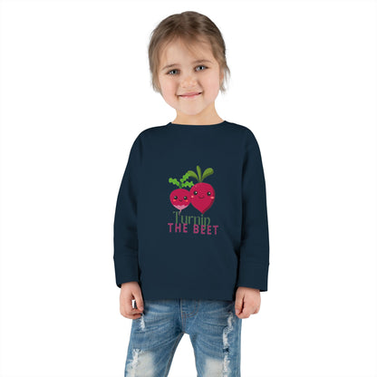 "Turnip the Beet" Toddler Dance T-Shirt – Cute Veggie Graphic Long Sleeve Tee for Kids