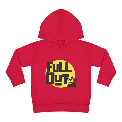 "Full Out" Toddler Pullover Hoodie – Bold Streetwear-Inspired Dance Graphic Fleece Sweatshirt for Kids