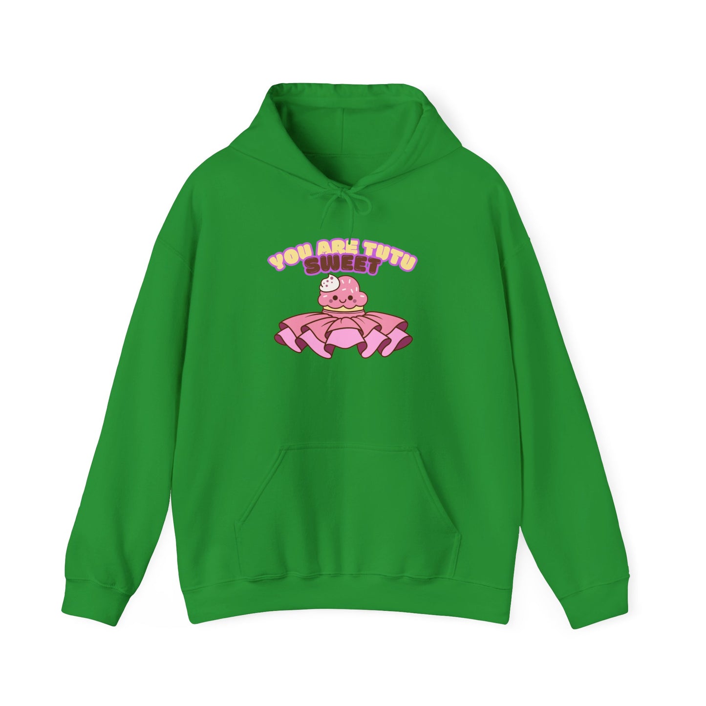 "You Are Tutu Sweet" Unisex Heavy Blend Hooded Sweatshirt – Kawaii Cupcake in Tutu Dance Graphic Hoodie for Adults and Teens