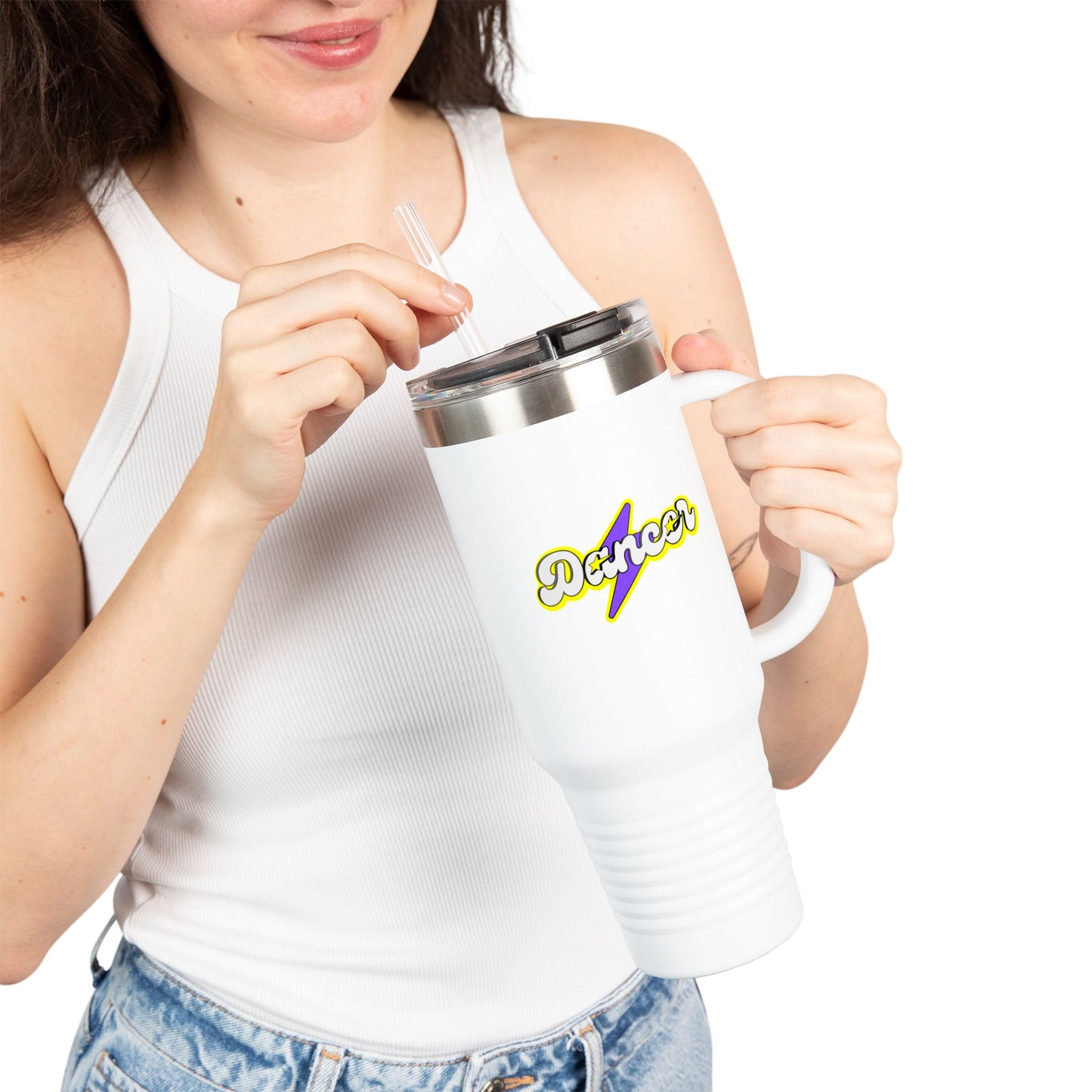 "Dancer" Superhero 40oz Insulated Travel Mug – Bold Stainless Steel Tumbler for Dance Lovers