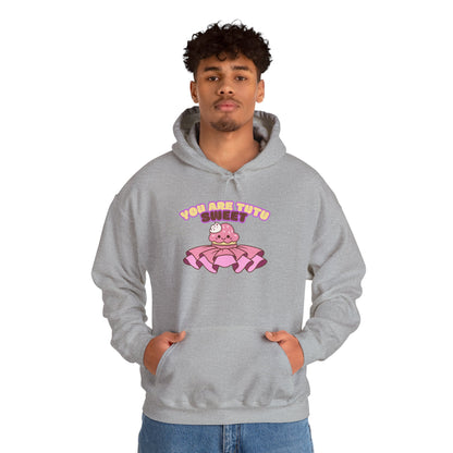"You Are Tutu Sweet" Unisex Heavy Blend Hooded Sweatshirt – Kawaii Cupcake in Tutu Dance Graphic Hoodie for Adults and Teens