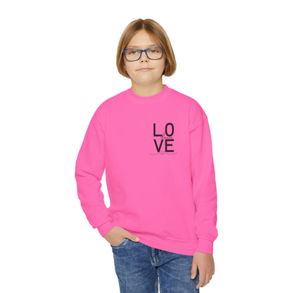 "LOVE Dance" Youth Crewneck Sweatshirt – Script Letter Graphic Dance Lover Pullover