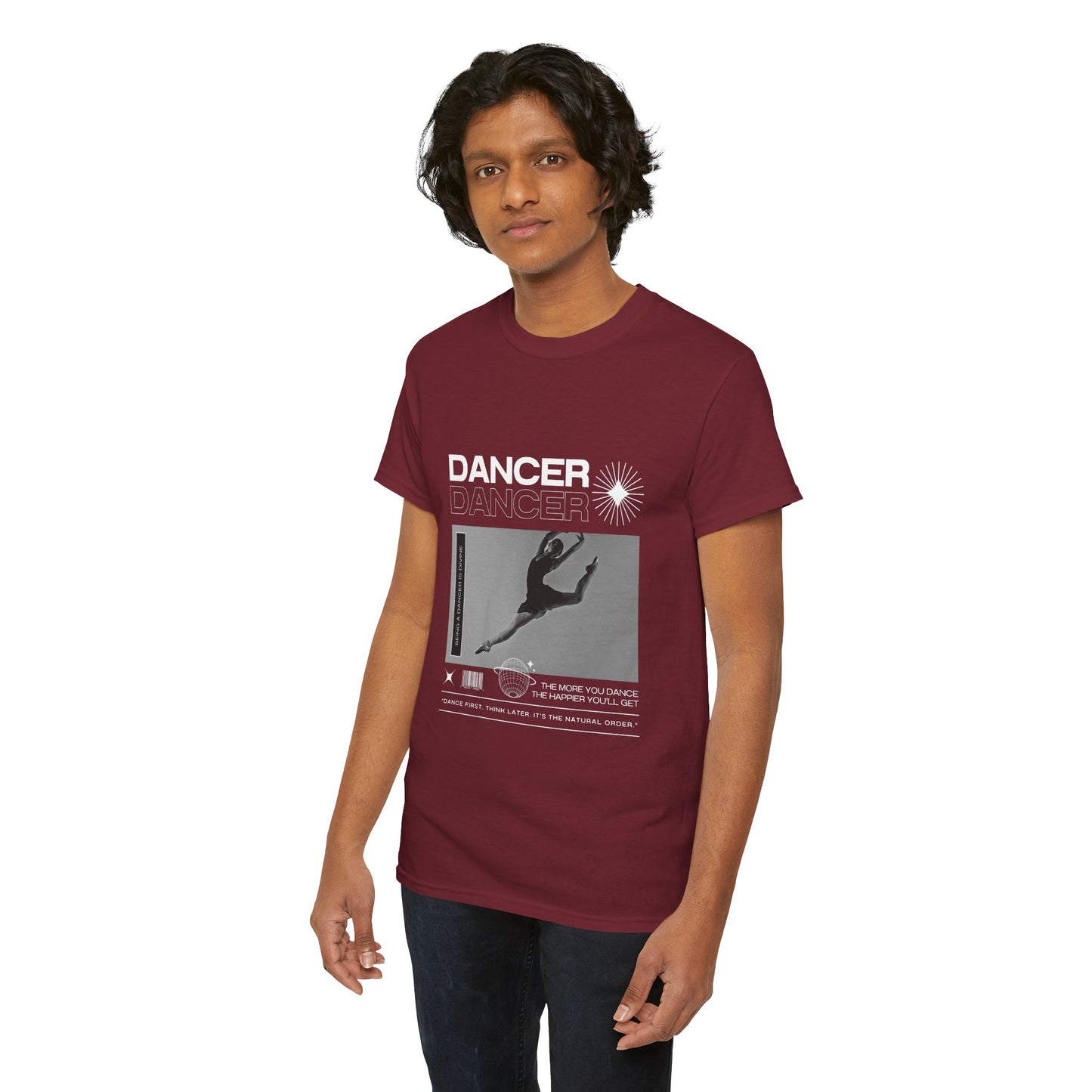 “Dancer” Mottos Streetwear Tee – Unisex Heavy Cotton Dance T-Shirt with Bold Graphic