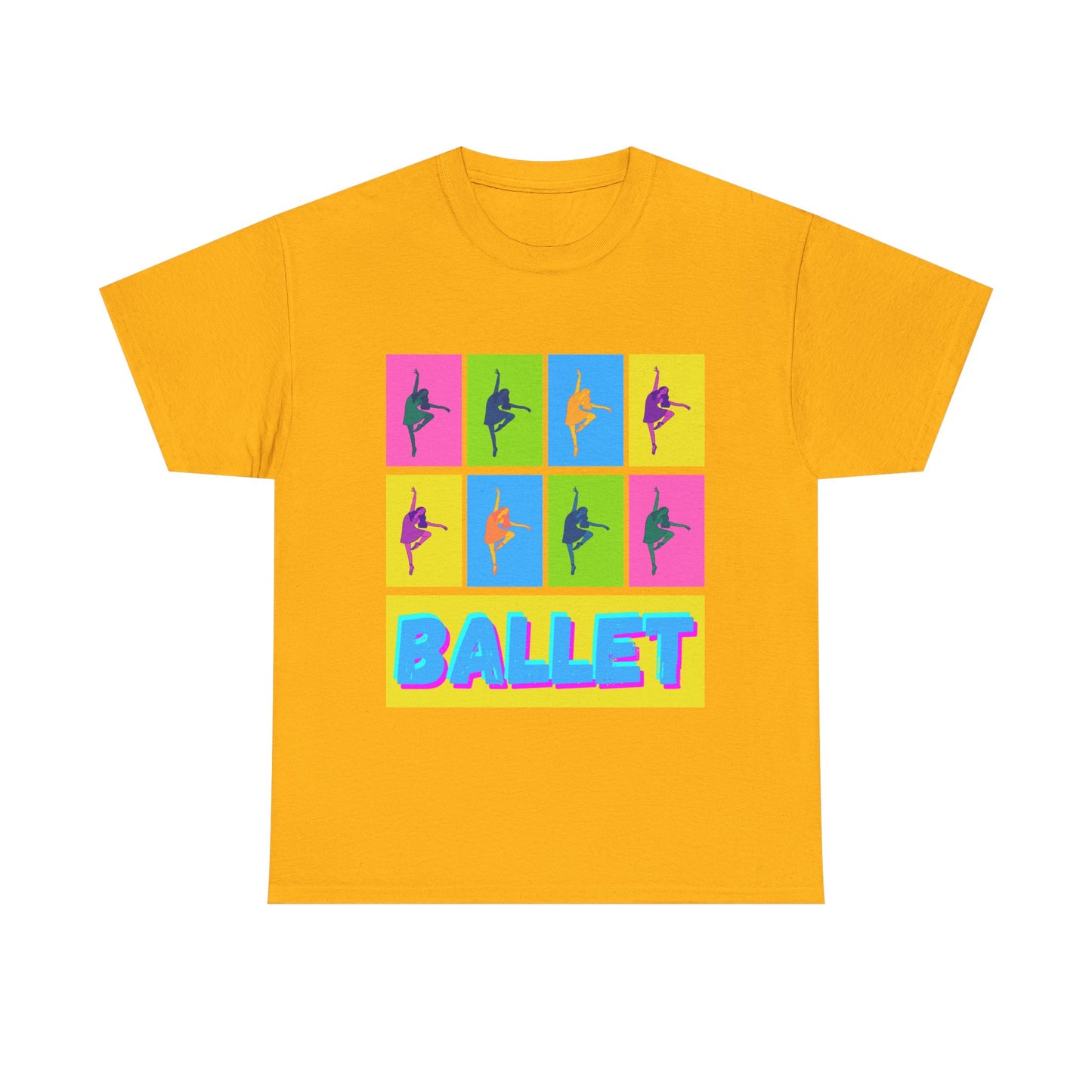 "Ballet" Pop Art Inspired Dance Graphic Unisex Heavy Cotton Tee – Artistic Ballet Dancer T-Shirt for Dance Lovers