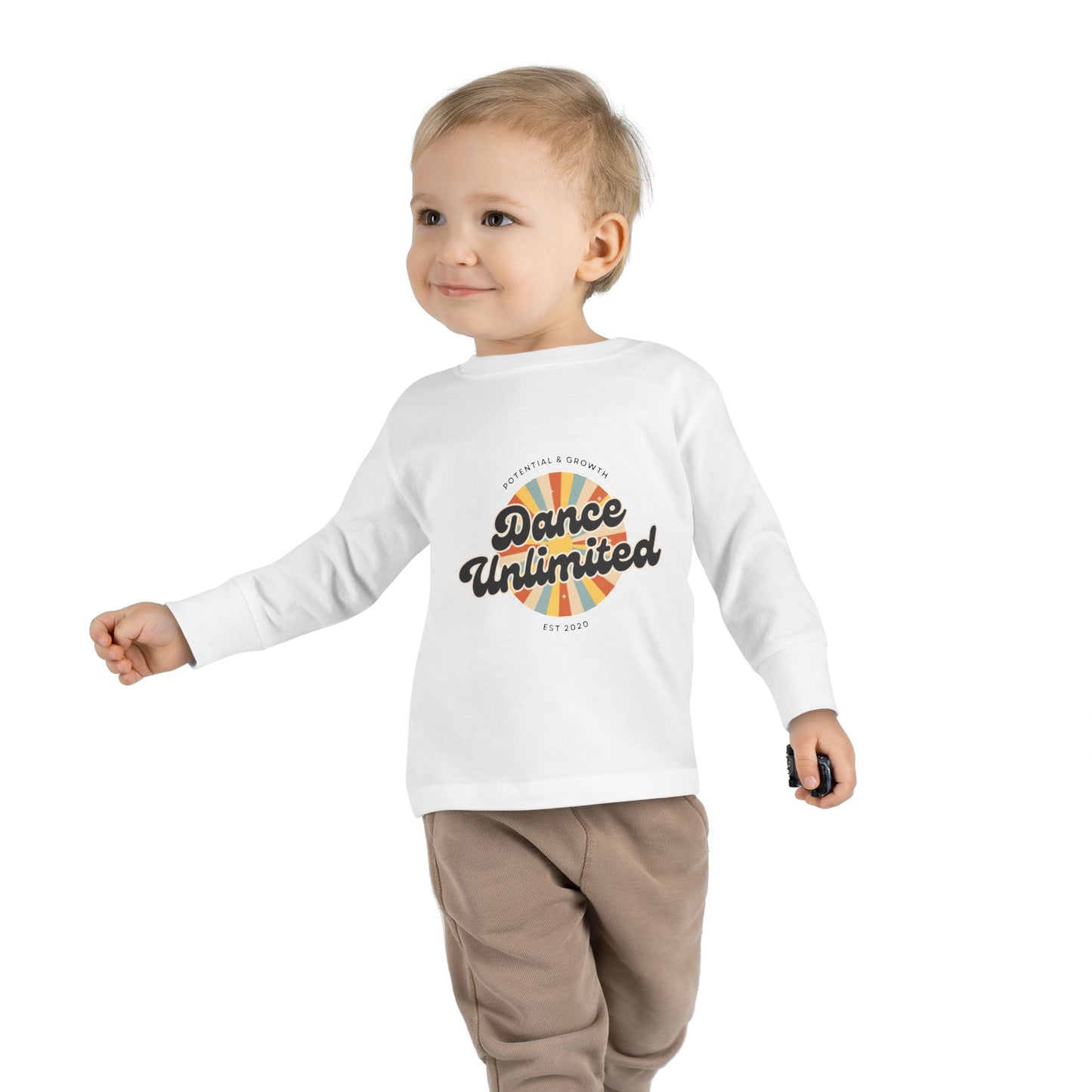 "Dance Unlimited – Potential & Growth" Toddler Dance T-Shirt – Retro Long Sleeve Tee for Kids
