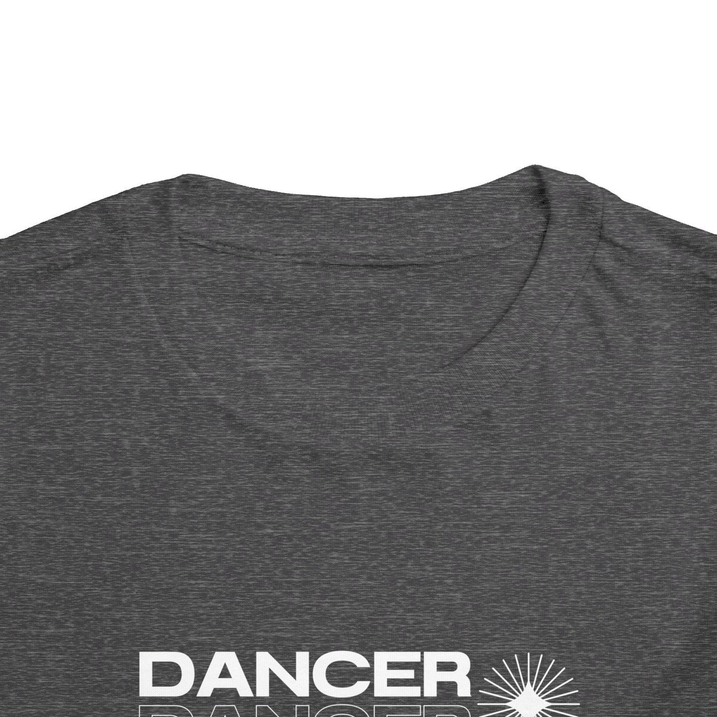 “Dancer" Toddler Short Sleeve T-Shirt – Streetwear-Inspired Ballet Barre Graphic Tee for Young Kids